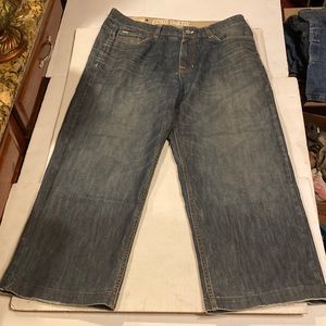 Y2K Ecko Unltd Jeans Men’s size 36x30 Baggy Loose Skater Hip-Hop -leather patch